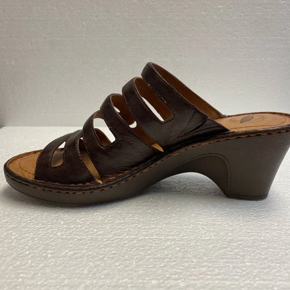 Nurture leather wedge sandals - Picture 4 of 11